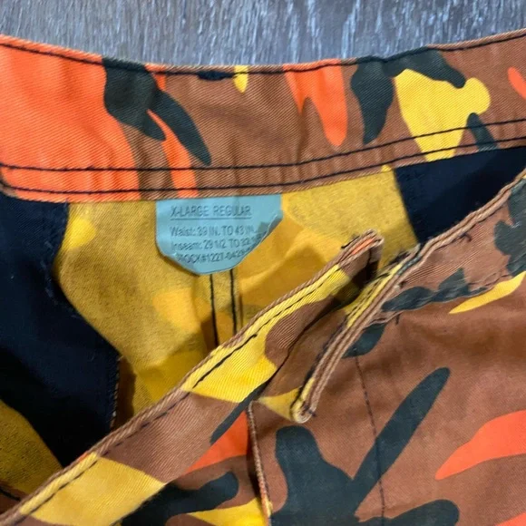 Camouflage Cargo Pants in Orange and Brown Fall sale - Picture 5 of 10